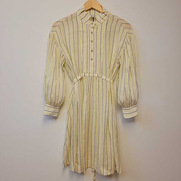 TWENTY8TWELVE SIlk And Linen Striped Size S Women Dress/Shirt - Picture 11 of 12